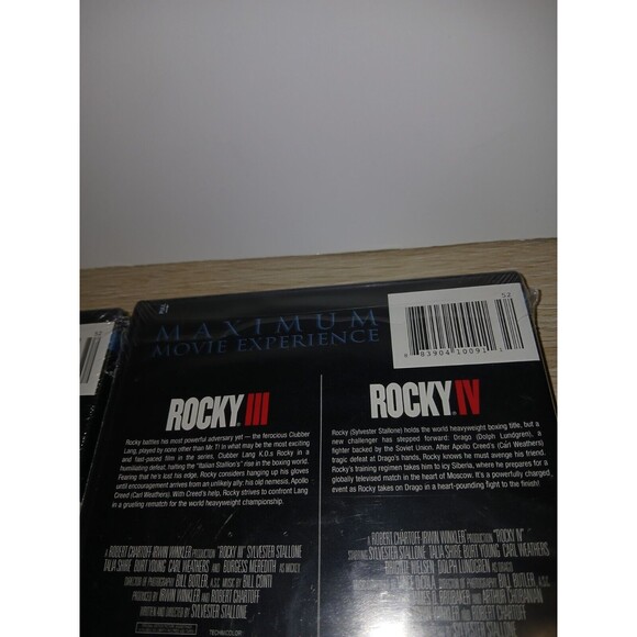 Rocky DVDs 1-4 Double Feature Sylvester Stallone Walmart Tag MGM 2008 Sealed - Picture 16 of 16